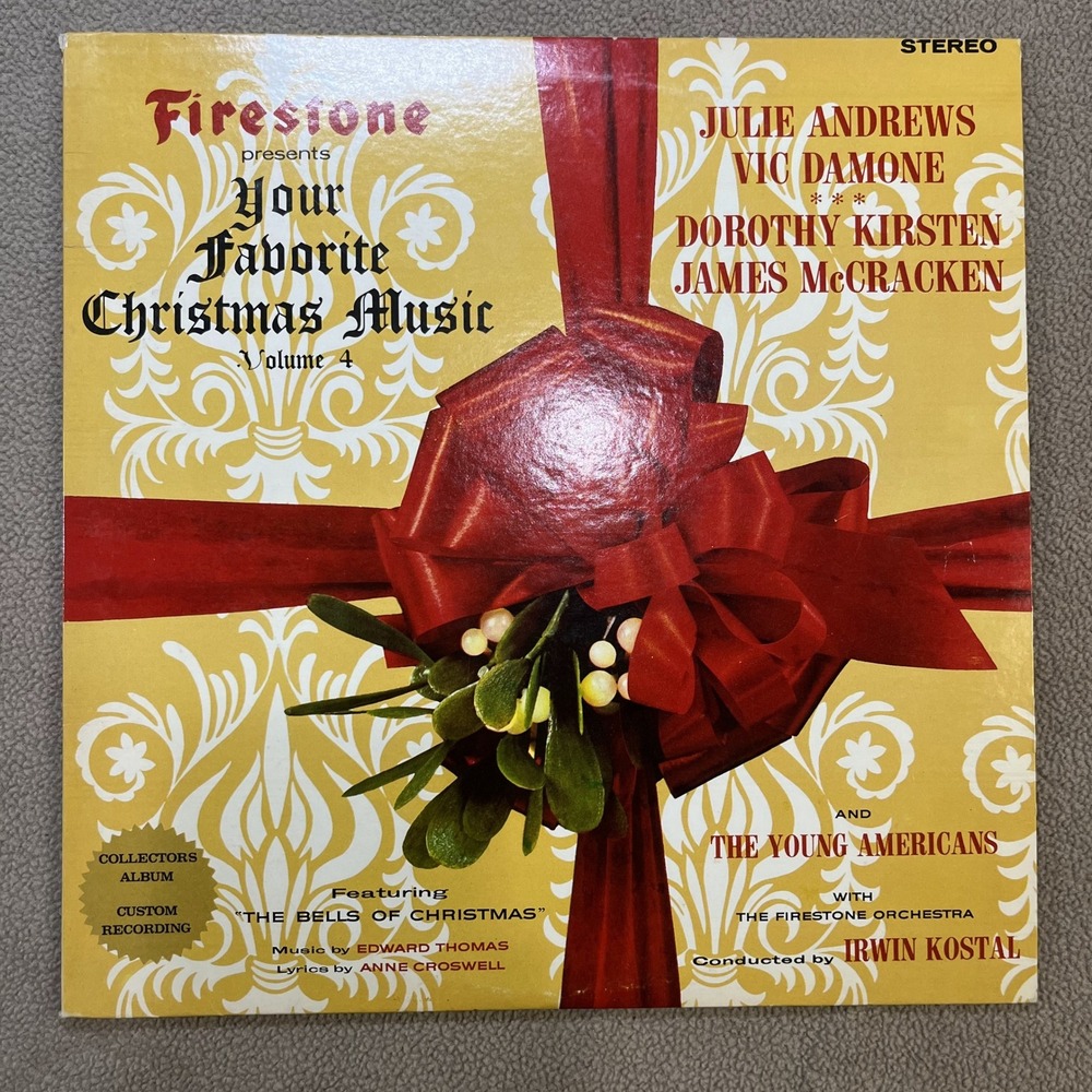 Firestone Your Favorite Christmas Music Vol 4 Record LP Julie Andrews Vic Damone